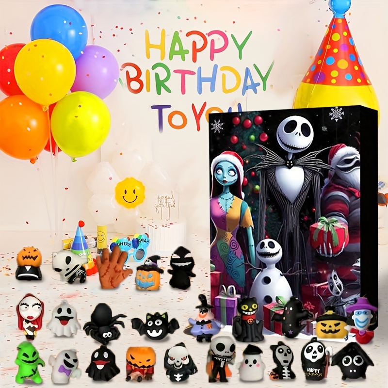 

24pcs Disney Themed PVC Surprise Dolls Advent Calendar - Compteur de Noël Halloween avec des modèles de figures d'anime, idéal pour d'anniversaire, de Noël, d'Halloween, du An, adapté aux âges 14+