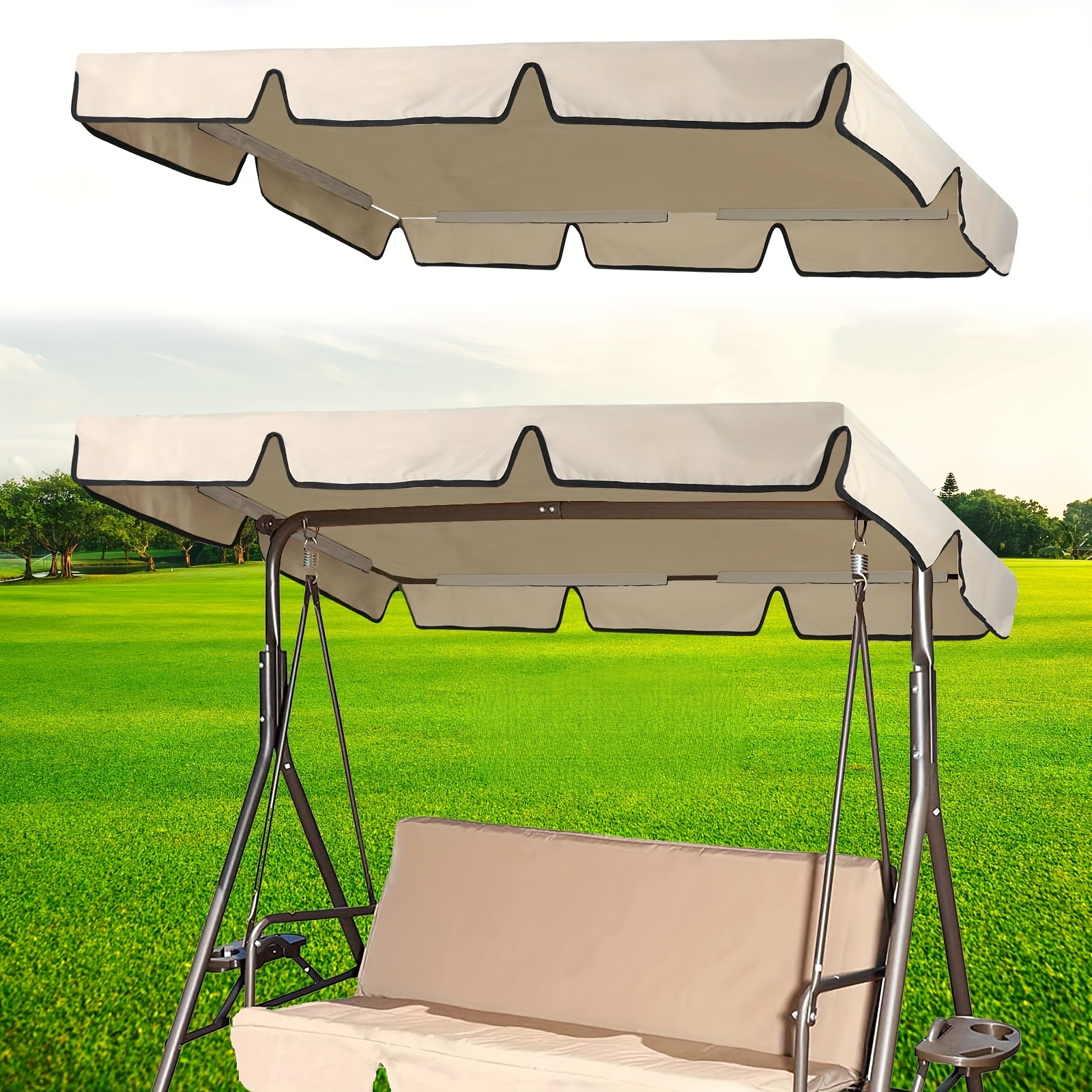 

Outdoor Swing Canopy Cover Waterproof And , Uv-resistant, And , Suitable For Patio Swings.