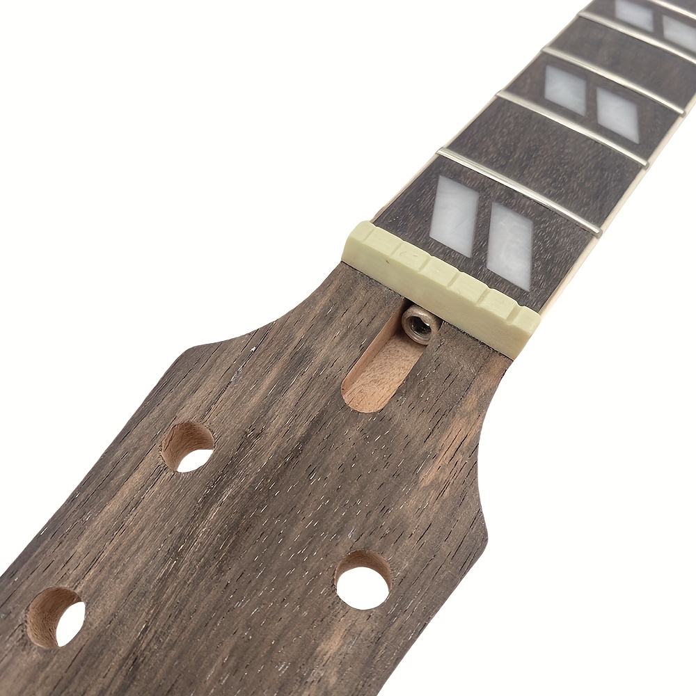 YoungMonic Unfinished 22 Fret 24.75inch Mahogany Electric Guitar Neck Rosewood Fretboard Bolt On Heel Nice Inlay, Instrument Repair Part, Diy Guitar Build, Vintage Guitar Look, Classic Guitar Design, Handcrafted Guitar Part, Highquality Wood, Fretboard Extension, Extended Guitar Neck, Guitar Technicians, Diy Guitar Builders