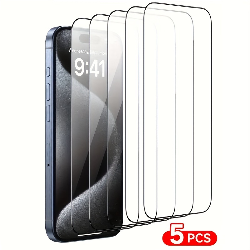 

5-pack 9h Tempered Glass Screen Protectors, Full Coverage , Anti-fingerprint Surface, Precise Cutouts For Iphone 11/12/13/14/15 Series & Se2/x/xs/xr/16 Series