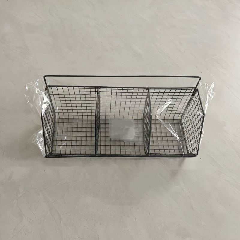 TEMU Étagère de cuisine pour collations multifonctionnelle, rangement mural pour condiments et légumes, panier d'étagère de table