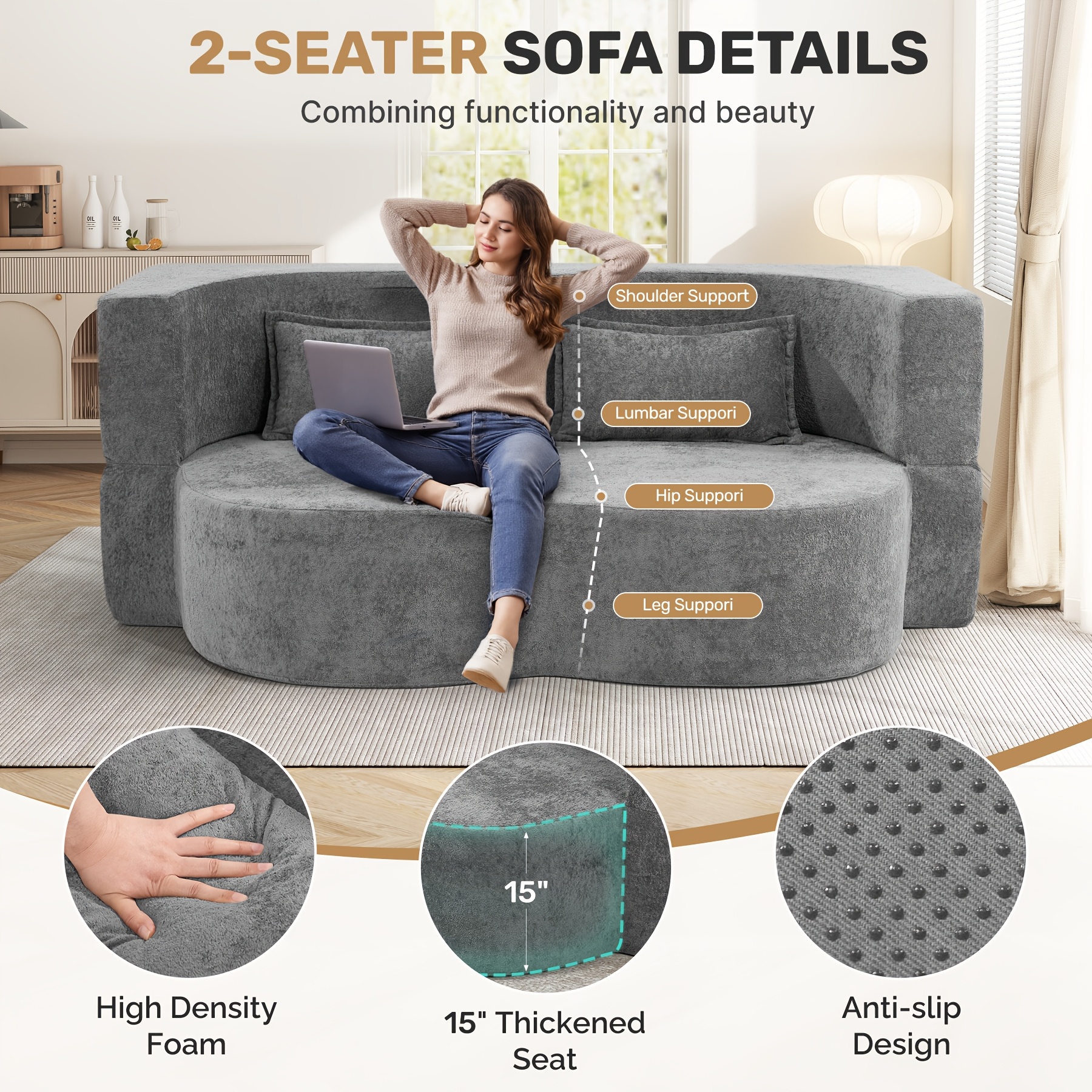 Convertible Folding Sofa Bed, 78