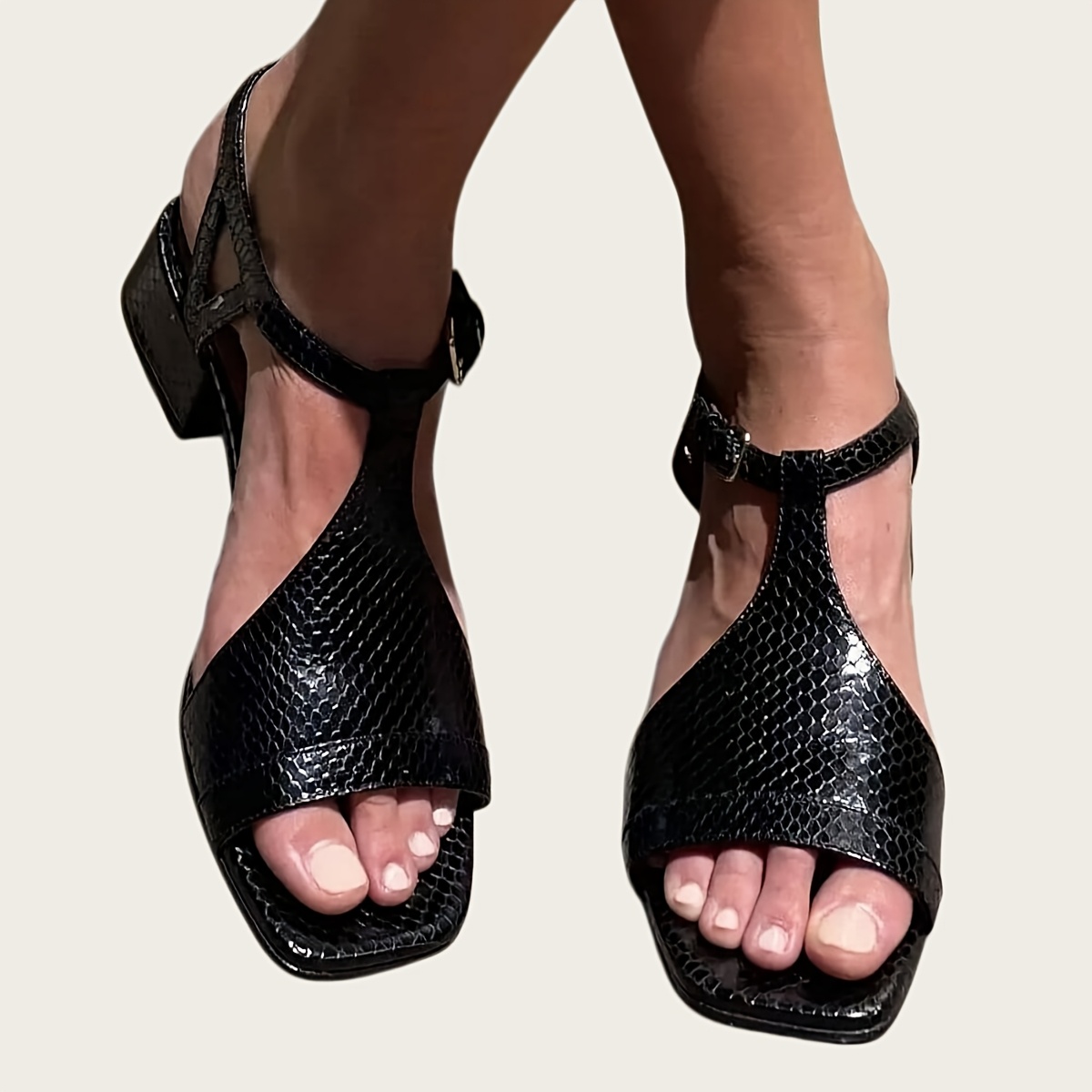 comfortable black dress sandals low heel Women's for Summer Low Block HeelThe 1.6 Black dress sandals BELEN |