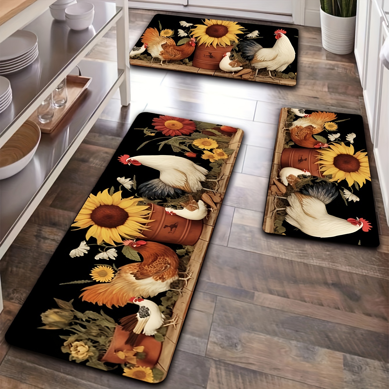 

3pcs/set, Pattern Carpet, For Bathroom Doorway, Carpet, Area Rug, Mat, Decorative Carpet, , Decor