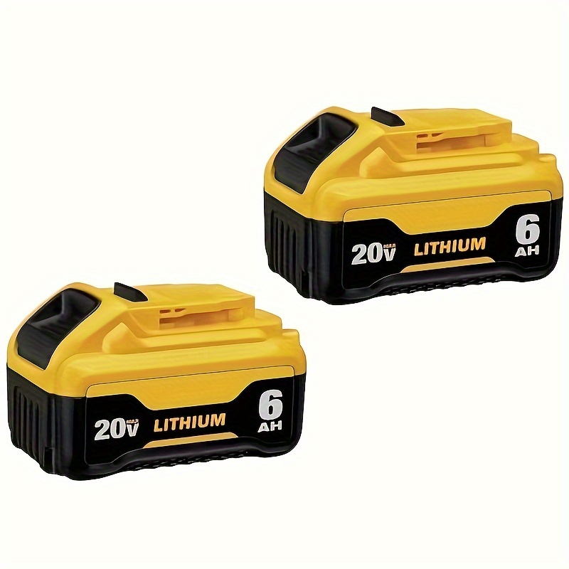 

2 Packs Dcb206 Battery Replace For 20v Battery 6.0ah, Replace For Battery 20v Max Battery Dcb205-2, Compatible With 20v Cordless Power Tools