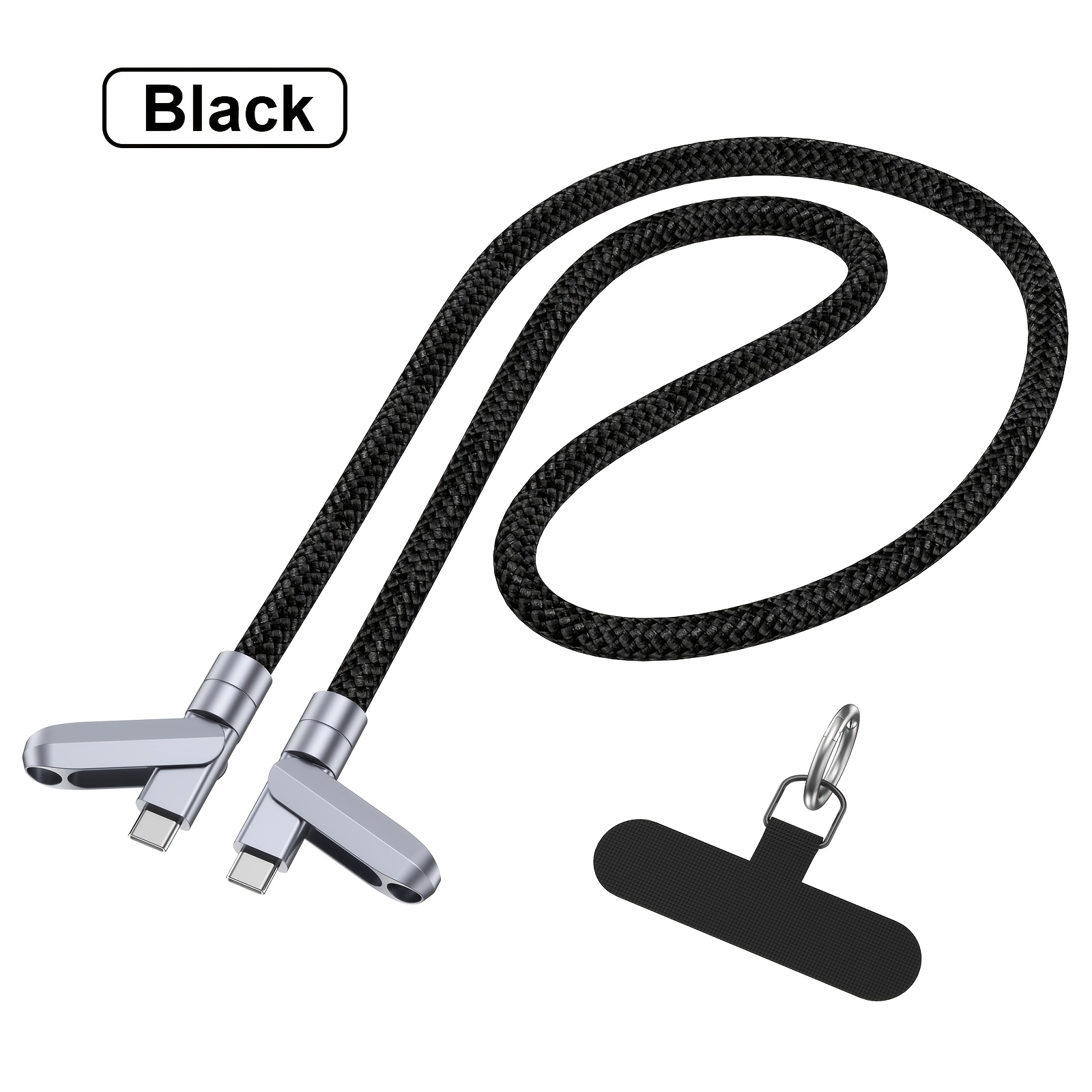 TEMU Cable USB C de Carga Rápida con Correa Cruzada | Cable Trenzado Colorido Tipo- de 3.93 pies para Carga Rápida y Sincronización de | Cable de de