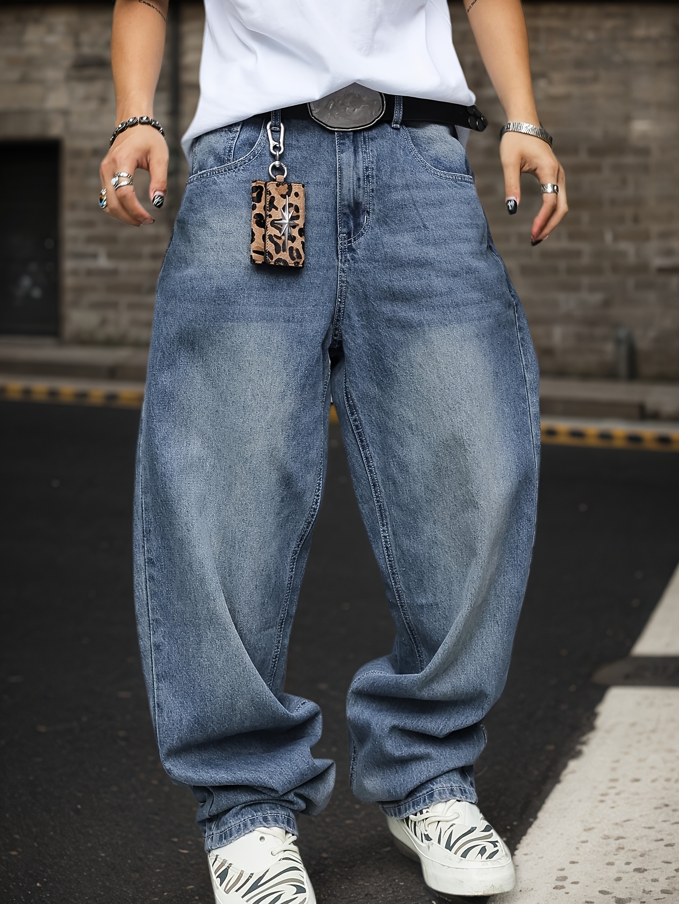 baggy jeans pants men sold on Temu United States