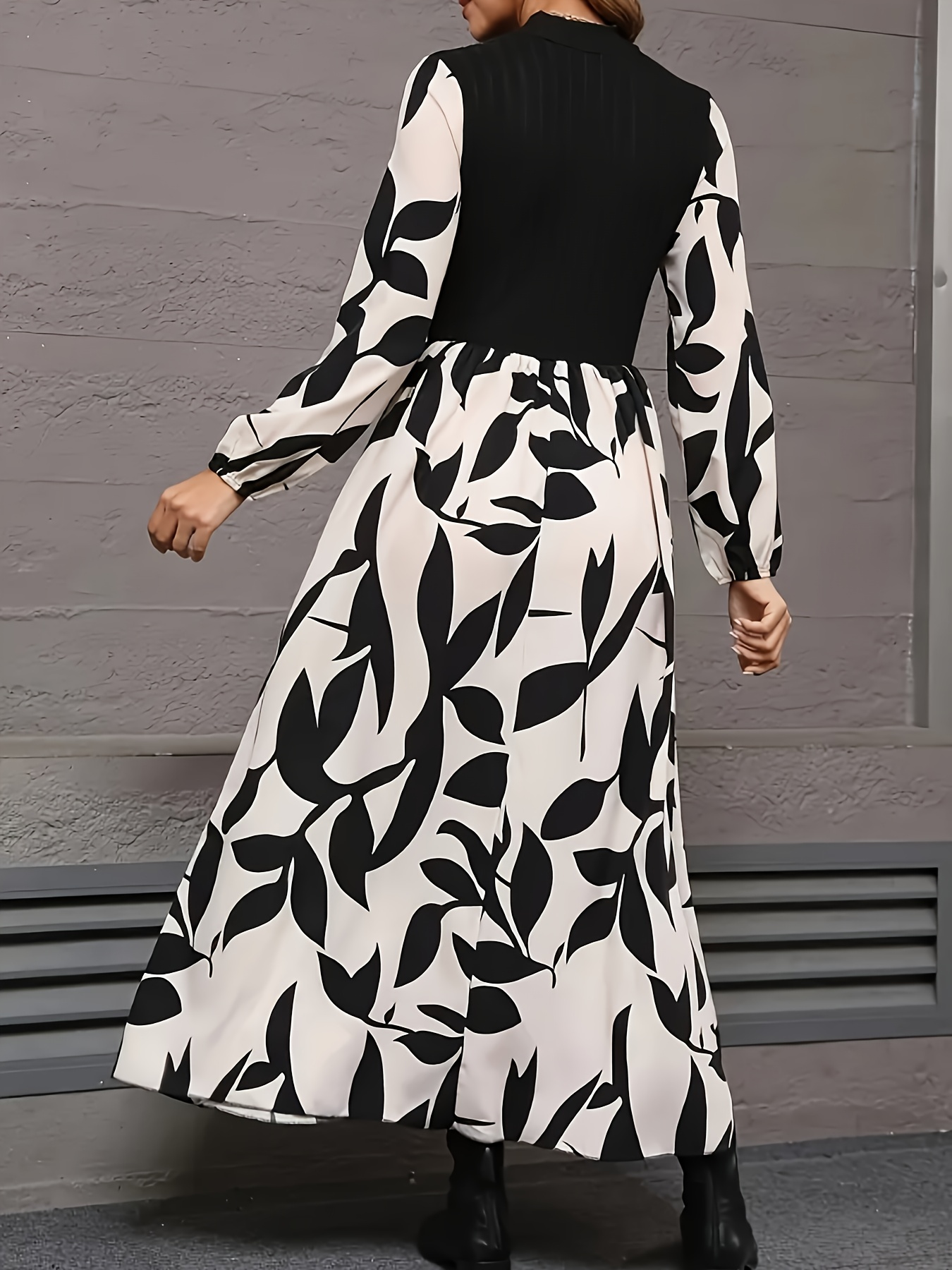 color block peplum dress elegant plant print peplum dress women polyester 100 high