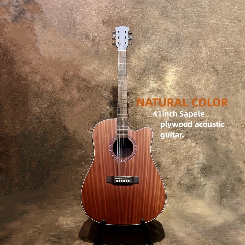 RP TG100 Guitare De Voyage Acoustique-31 Pouces (couleur  Naturelle)-Parfaite Pour Les Amateurs De Voyage, Les Garçons Et Les Filles  Débutants