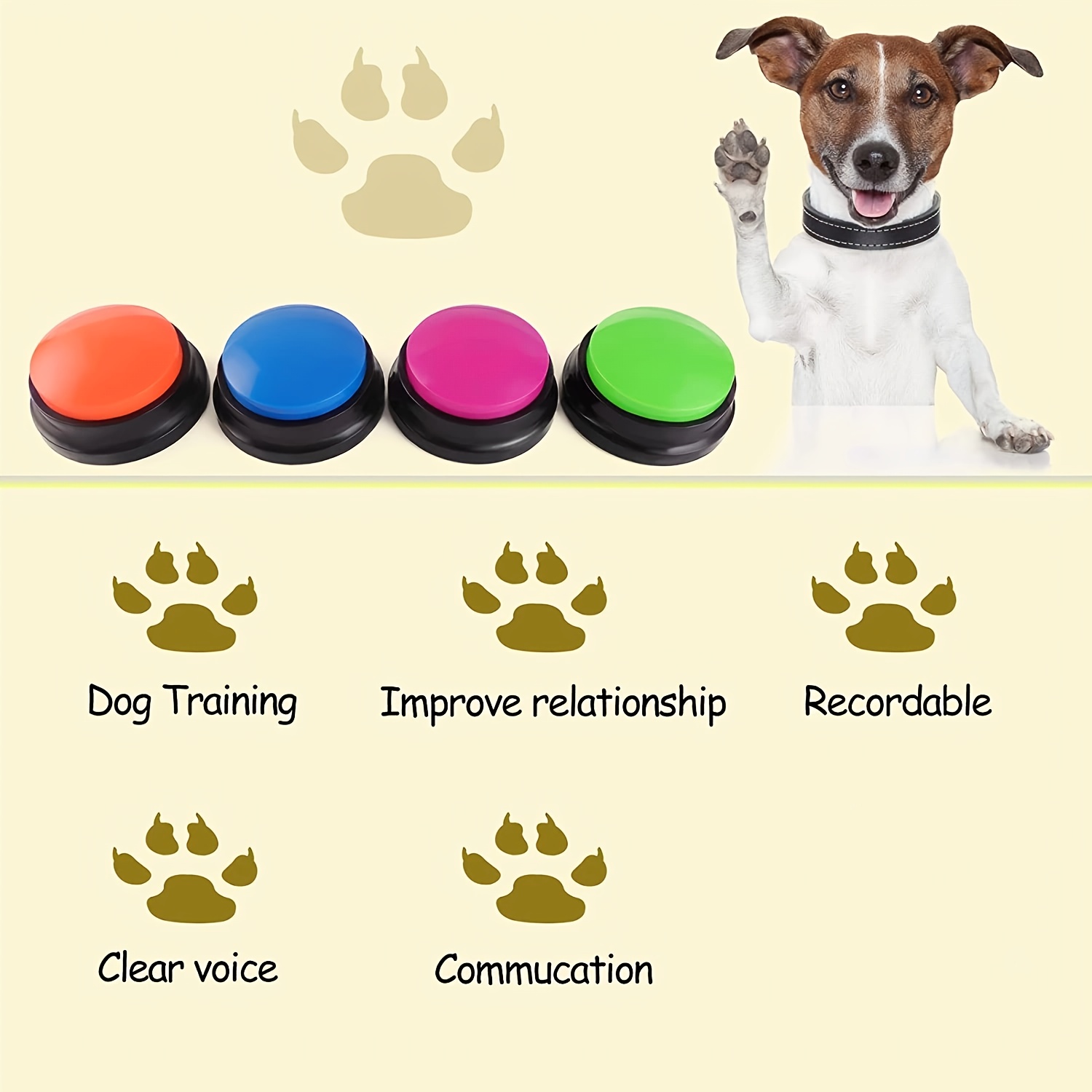 Target Button For Dogs Buttons For Dogs Recordable Dog Buttons Set - 6 Pet Communication ...