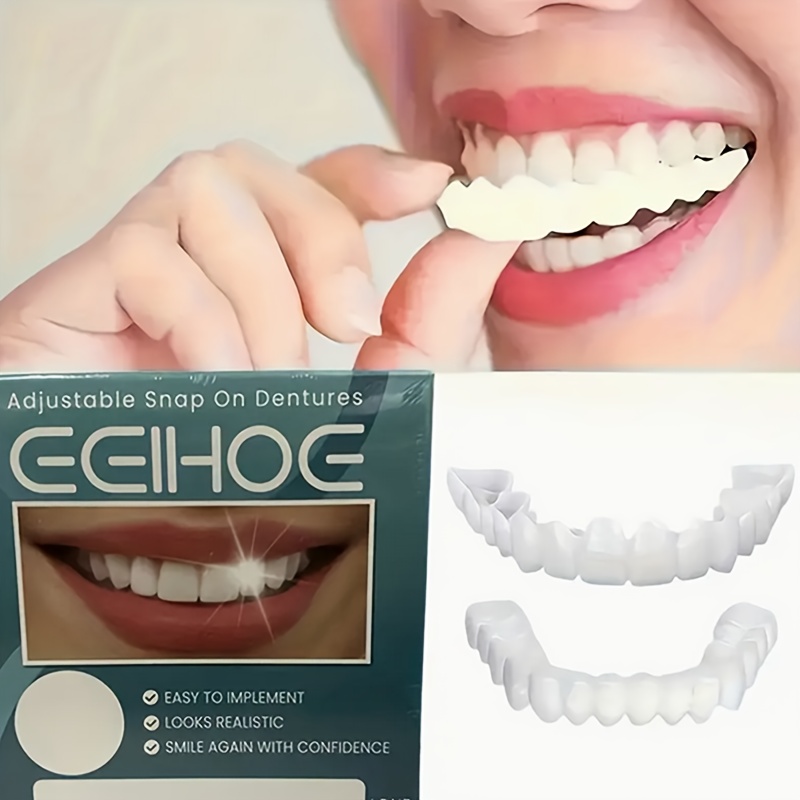 

4pcs White Tooth Model Comfortable Fitting Teeth Decoration Accessories Party Decor Gifts