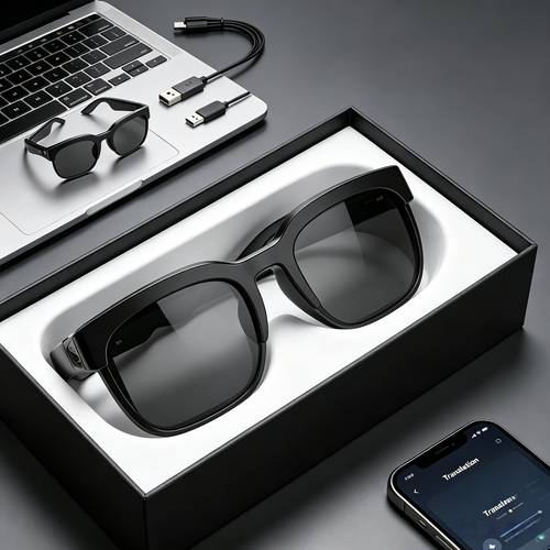 imagen del artículo gafas inteligentes con ia 2026, nueva tecnología multifuncional de para traducción real, reconoce 160 idiomas, soporta traducción real y resumen de , adecuadas para ocasiones