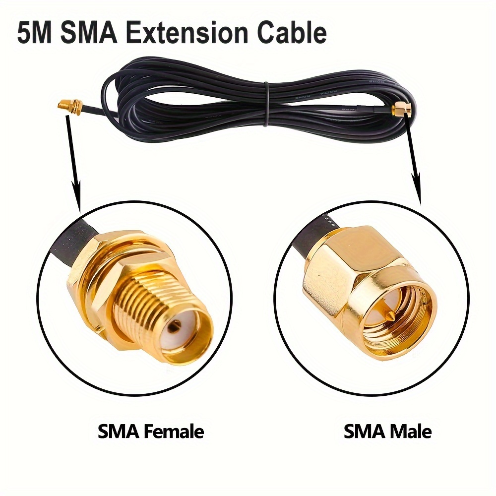 

5m Trail Cameras Extension Cable Sma Male Plug Female Jack Straight Right Angle Pigtail Adapter Rg174 Coaxial Wifi/radio/gps/3g 4g Lte Antenna