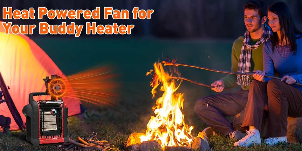 buddy heater thermal fireplace fan high speed aluminum table fan with bracket for   propane log burner wood burning stove accessories non electric camping outdoor indoor use details 0