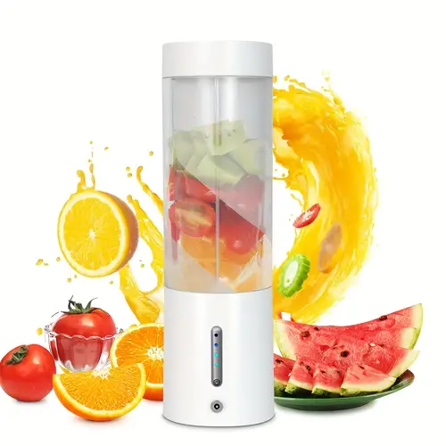 large capacity portable juicer with sharp ice blades usb rechargeable durable cup stylish use making stylish white juicer sharp blades