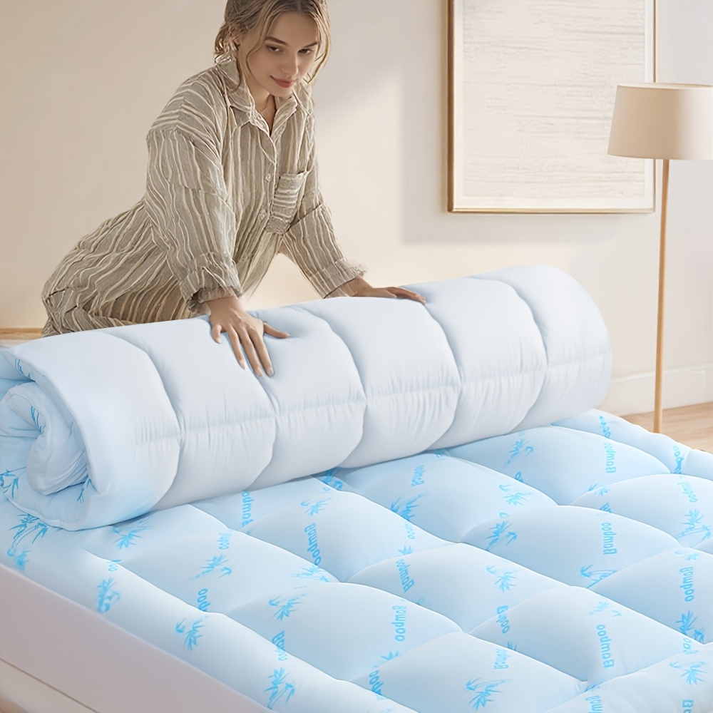 TEMU Extra Thick Topper Queen Mattress Mattress Cover - Cooling Breathable, 8-21in Deep Quilted Mattress Cover - S/d/q/k