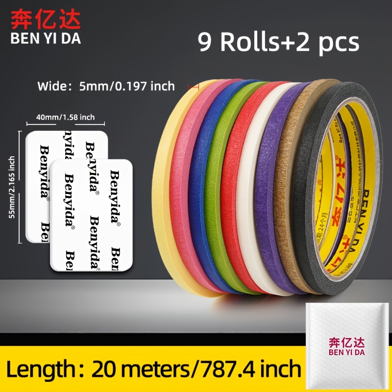 item picture 9 rolls masking tape for home   crafts labeling decoration