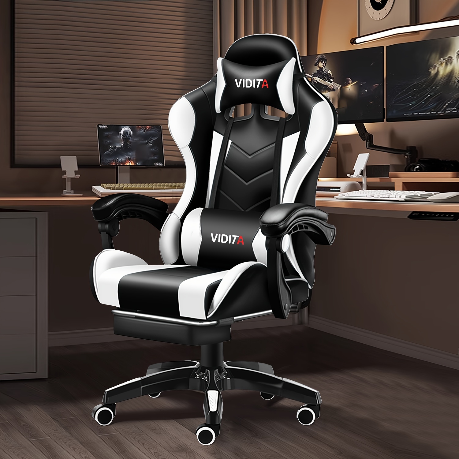 

Gaming Chair, Gamer Chair For Adults Ergonomic Computer Chair For Teens, Racing Style Pc Office Chair With Lumbar Support