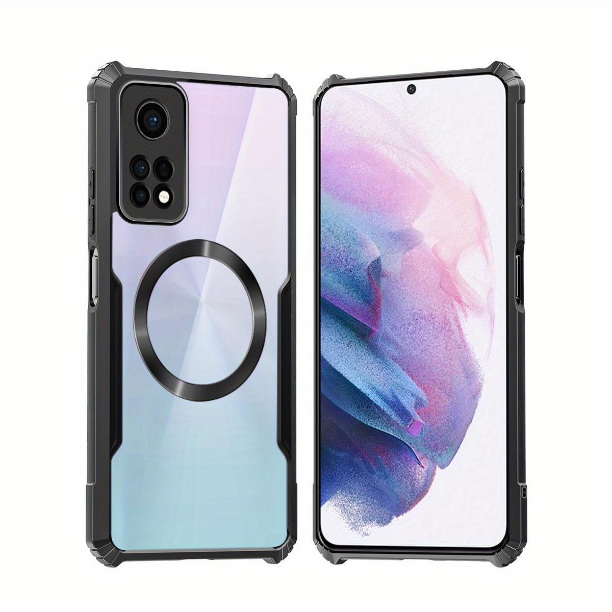 TEMU Suitable For Xiaomi 10t/ 10t Pro 5g Phone Case Compatible With Magsafe Casing Shockproof Soft Cover Acrylic Transparent Back Camera Protection