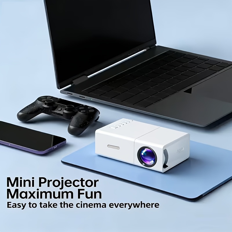 Smart Mini Movie Projector with Remote Control & Speaker