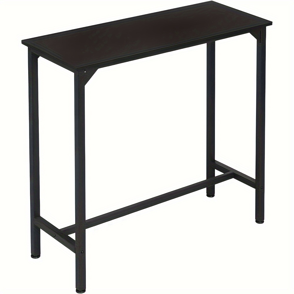 1pc Table, , Kitchen Table, Narrow Bar Table, Console Table, Hall Table, High Side Table For Bar Bistro Kitchen Island, Made Of Wood Material Metal, 100x100x40 Cm