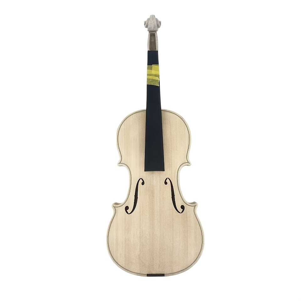Image of 4/4 Full Size Model Violin Blank Unfinished Solid Wood, Top Maple Back Diy Violin Body For Luthier