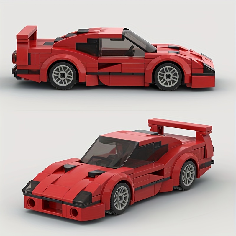 

Moc Red F40 Super Sports Car Building Blocks Toy Car, Suitable For Ages 6-8, Abs Material