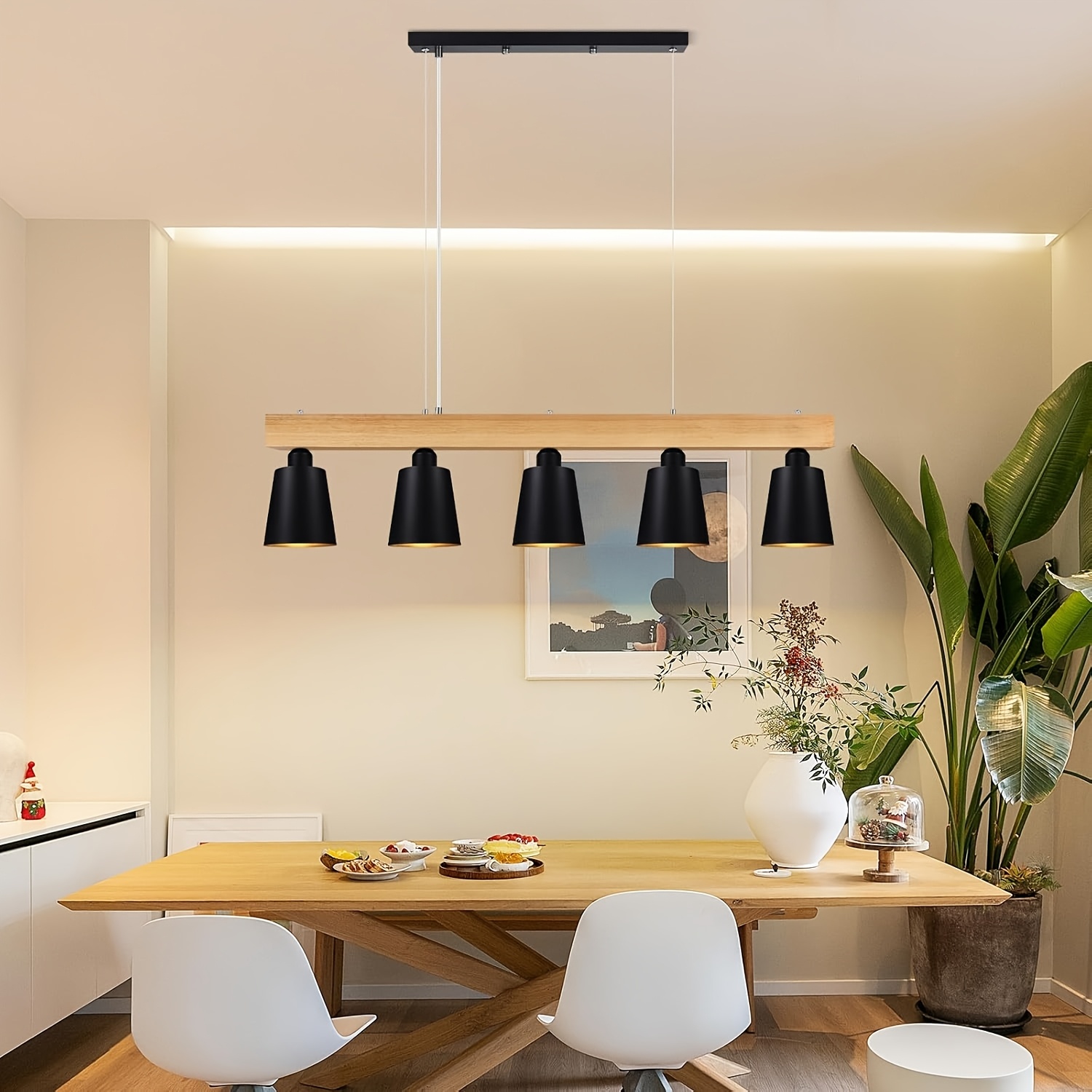 pendant light dining table hanging light wood Temu Sweden