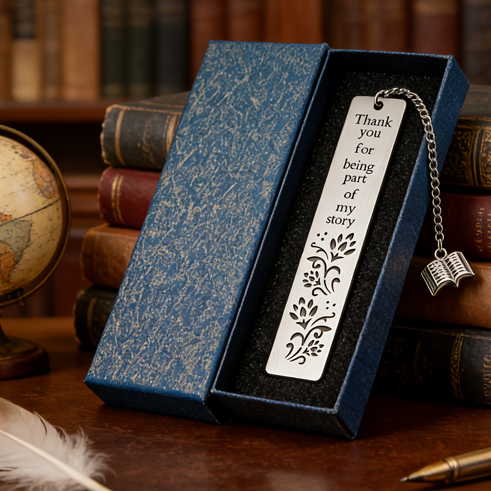 Image of The "mini Book" Pendant Metal Bookmark (packaged In A Gift Box) Is A Perfect Gift For Book Lovers, At Events Like Book And Graduation