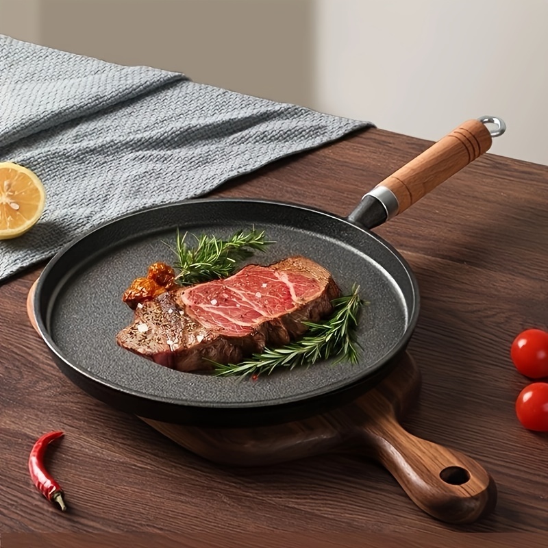 

Poêle en fonte de pour cuisine et restaurant - Poêle à anti-adhésive polyvalente pour steak, pancakes, raviolis et plus encore | Vaisselle résistante aux aliments, cookware