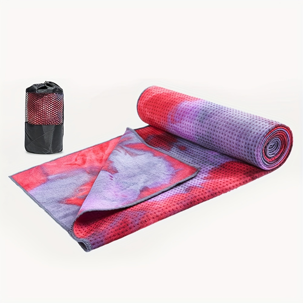 TEMU Sweat-absorbing Non-slip Yoga Towel With Storage Bag. Hot Yoga Mat Towel, Foldable Exercise Blanket. Suitable For Outdoor, Gym, Yoga, Pilates,