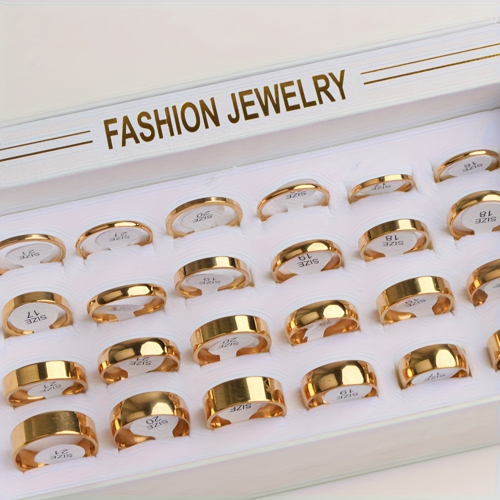 TEMU 15 pièces Ensemble Minimaliste en Acier Inoxydable et Anneaux, Bijoux Polyvalents pour Couple, Idéal pour Cadeaux de Fête ou Vacances, pour