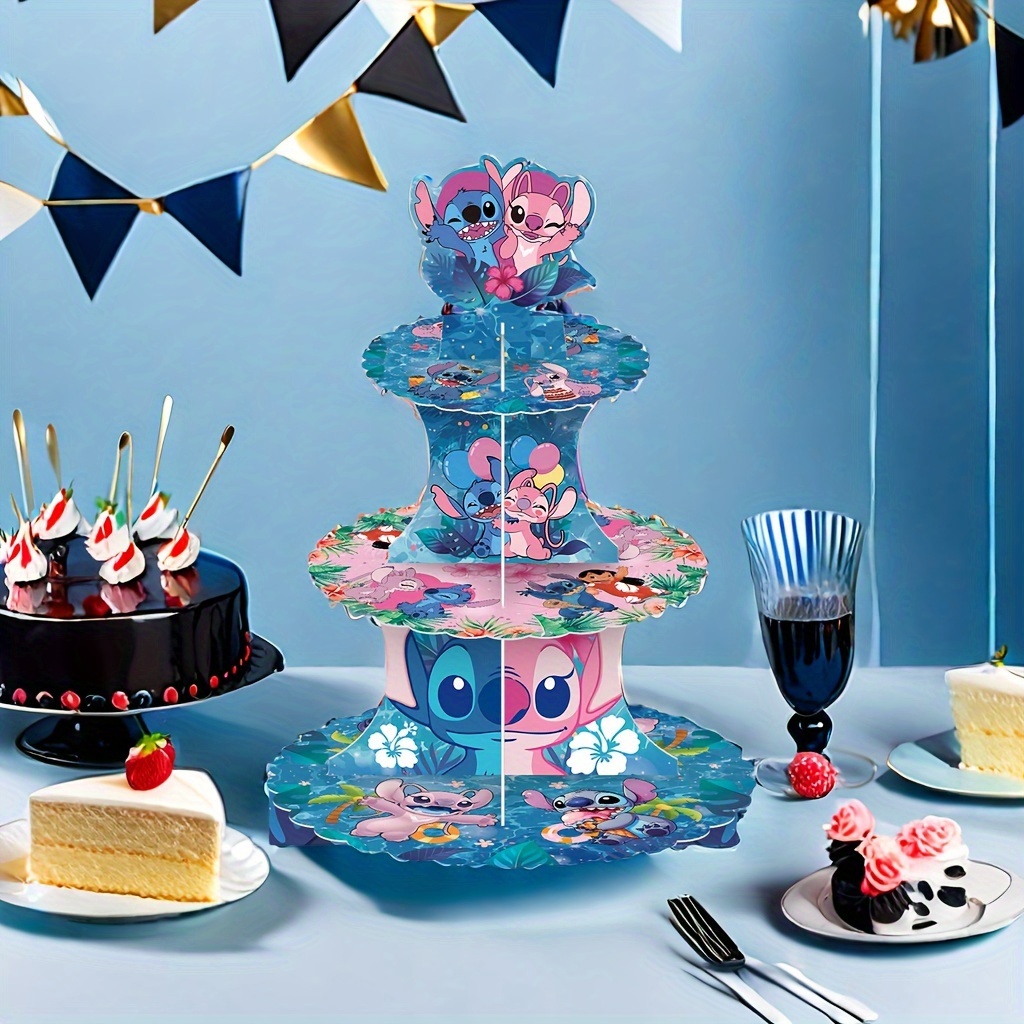 

Party Cake Stand - 3-tier Dessert Table Tower, No Power Needed, Paper Craft, Perfect For Birthday & Wedding Decorations Cake Stands For Displaying Table Cake Decoration Accessories