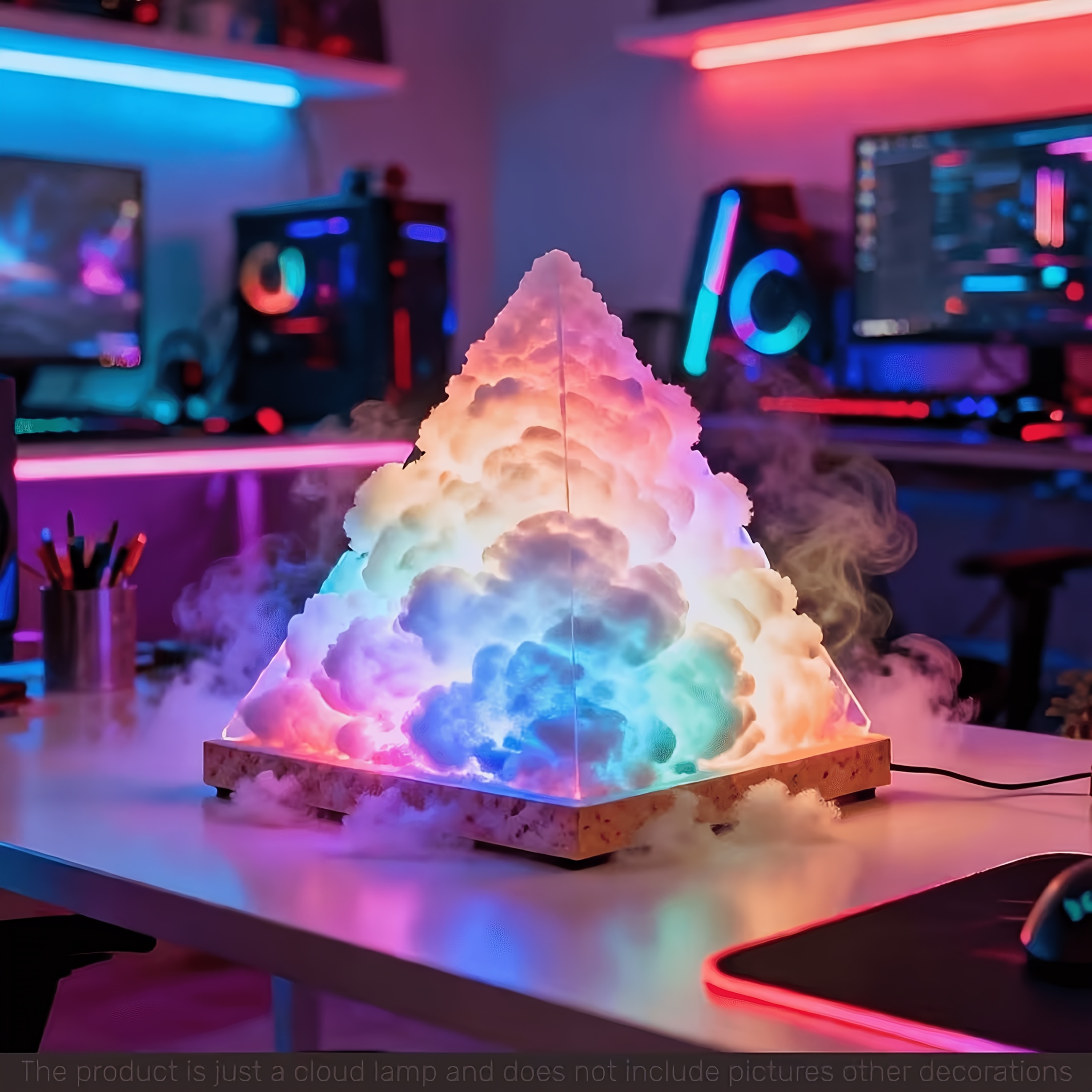 Pyramid Shape Cloud Atmosphere Light, RGB Multicolor LED