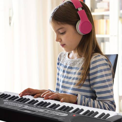 61 key electronic keyboard piano portable electric keyboard with led screen music sheet stand microphone and sticker sheet