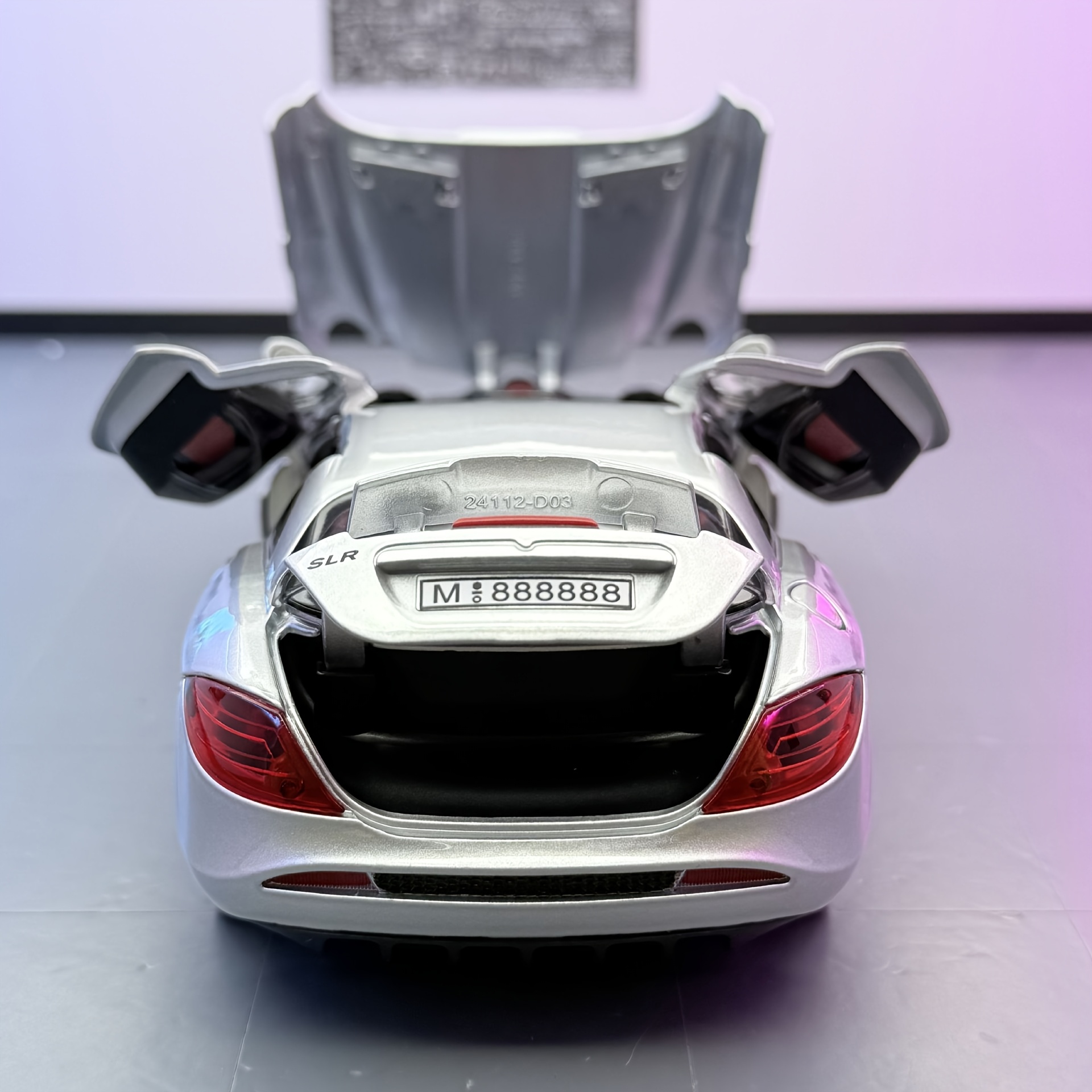 TEMU 1-24 Proportional Die-casting Retro Luxury Sports Car Model Alloy Car Model With Base And Non Removable Cool Decoration Home Decor Housewarming