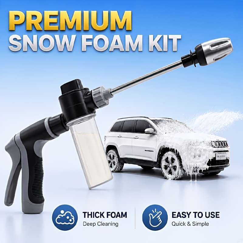 TEMU Wash Spray Gun, Upgraded Model With 3 Adjustable Pressure Settings, Compatible With Faucet Connections, , Sturdy And Durable, Ideal For Outdoor