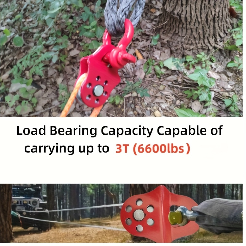 3t winch pulley block for synthetic rope heavy duty universal winch towing pulley   your winchs capacity Product details 5