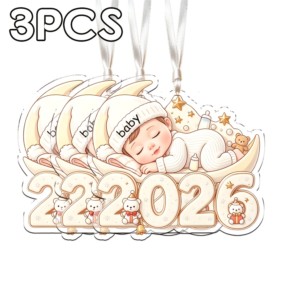 Personalized 2D Flat Acrylic Keepsake Ornament with Name/Text & Hat Decoration