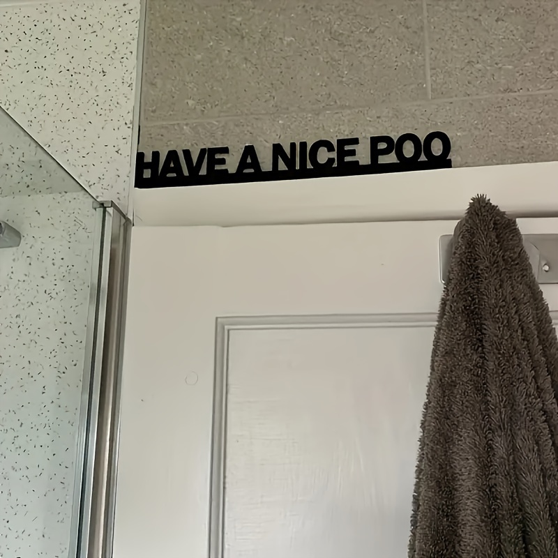 

Unique, 'have A Poop' Wooden - Graphic , Installation For , , Bathroom Decor