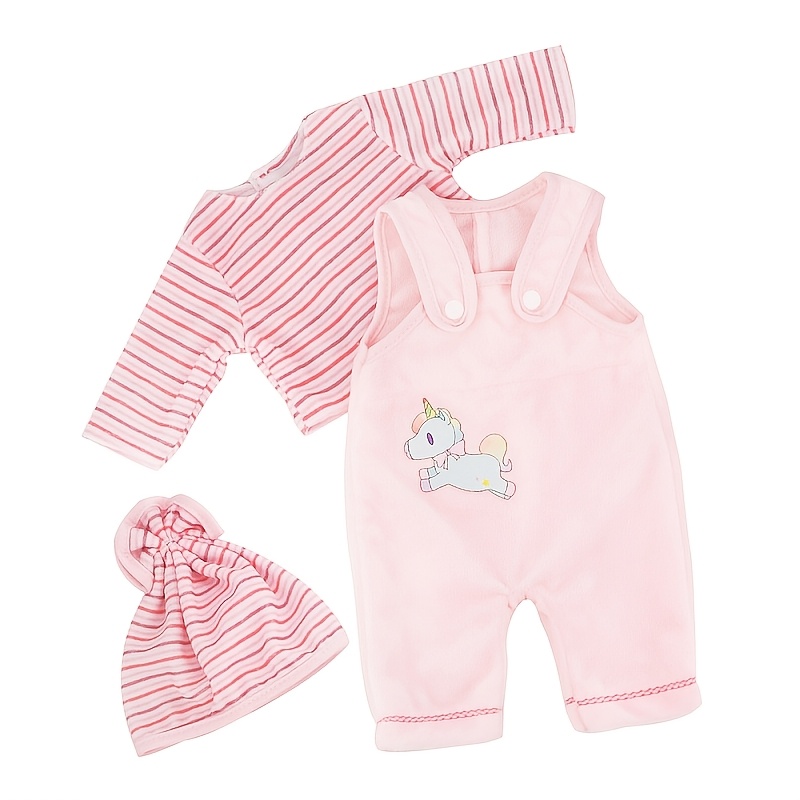 Image of Suitable For 17-18 Inch 43-45cm Doll Clothing Unicorn Series Pink And Green Sets Doll Clothing (excluding Dolls)