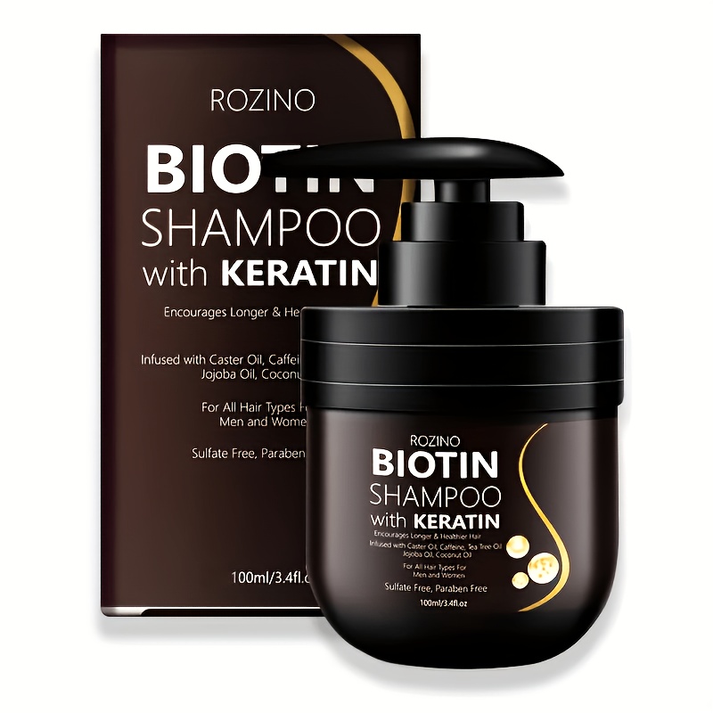 TEMU Wash Days, -haired After . Biotin Powerful Cleansing & Oil Control 2-in-1 Fragranced Shampoo 100ml, Containing Like Rosemary, Peppermint, And Biotin. Lightweight Texture With