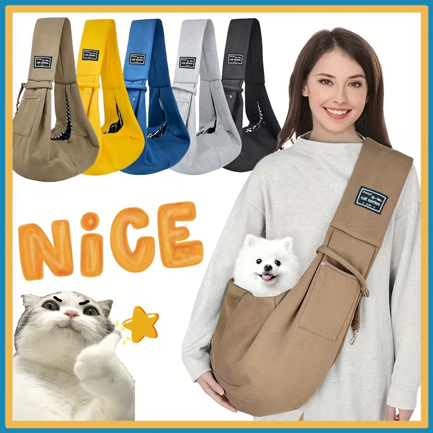 

Pet Sling Carrier, Soft Pet Carrier, Dog And Cat Travel Bag For Outdoor, Dog Carrier, Cat Carrier, Travel Companion For Puppies, Kittens & Small Animals