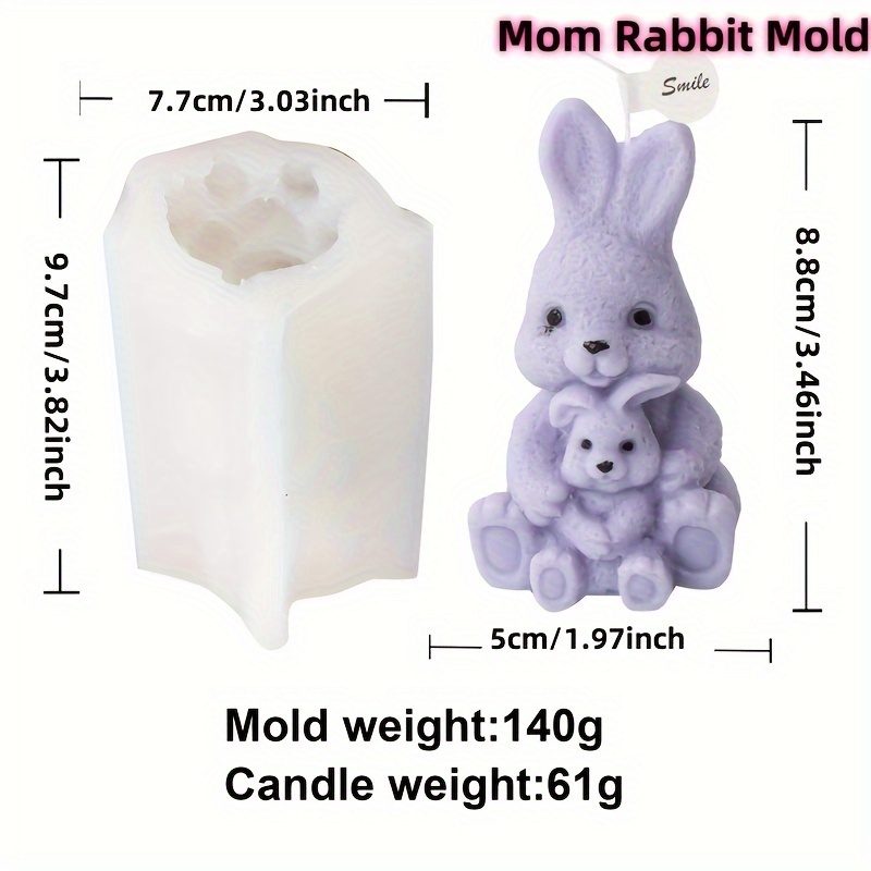 E-shop Ostern Niedlicher Hase Modellierung Silikonform Tropfkleber Harz Gips Aromatherapie Kerzen Dekoration Bastelset Werkzeuge