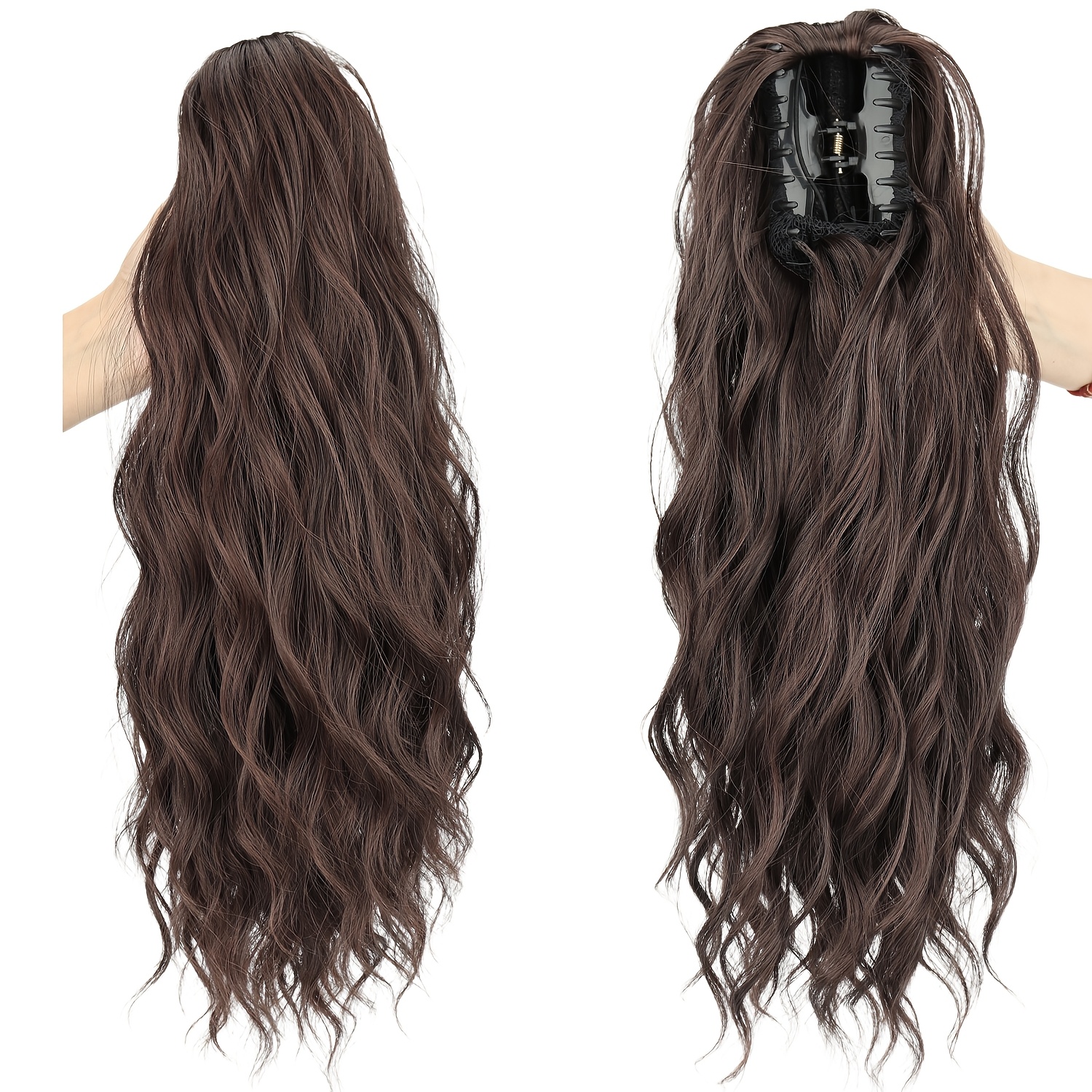 E-shop Synthetische Pferdeschwanz-Verlängerungsperücke mit Haarspange für Damen, ein vielseitiges Haaraccessoire für den täglichen Gebrauch