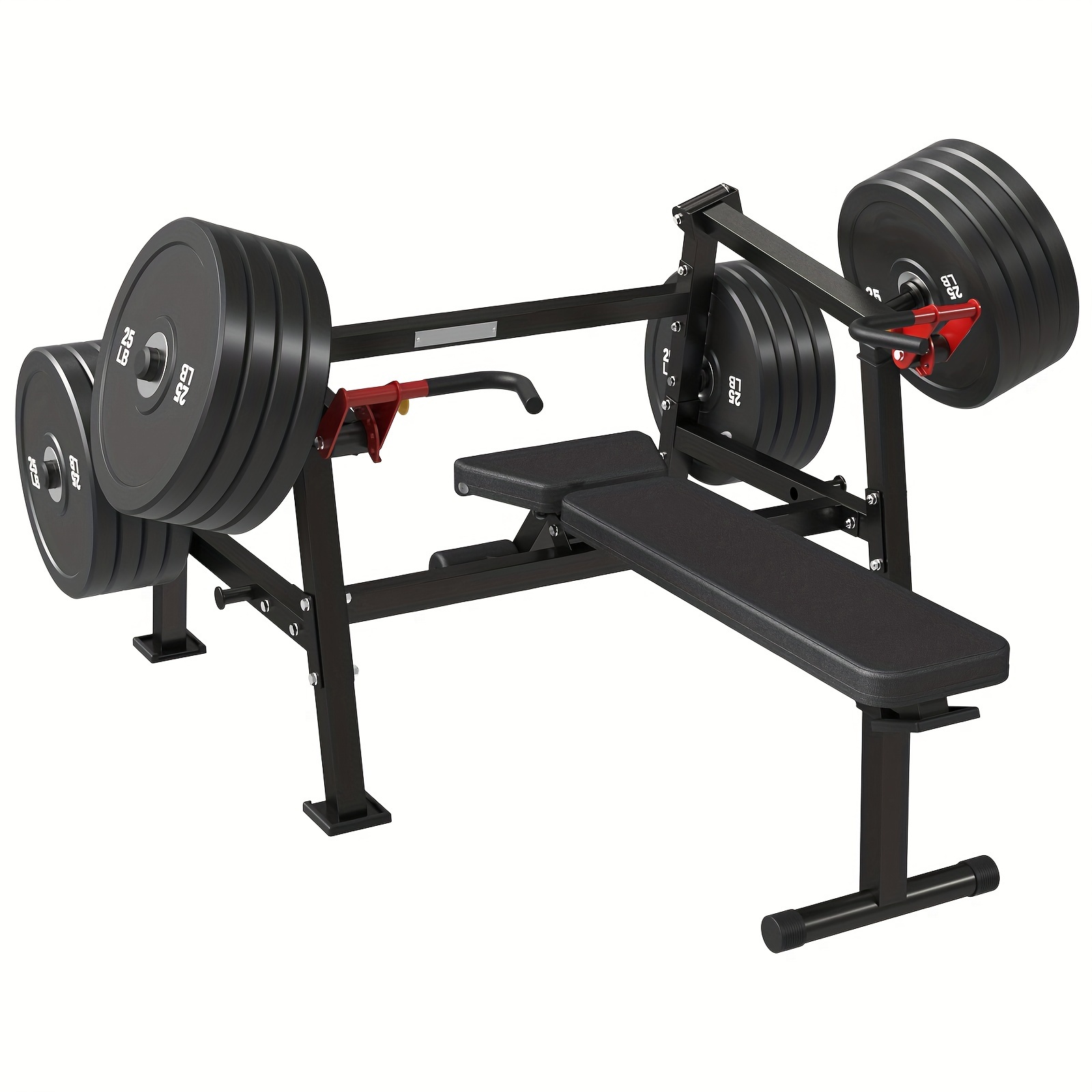 

1pc Weightlifting Bench With Barbell Rack, Press Machine, 1500lbs Load Bearing, For Body Workout, Fitness, Training