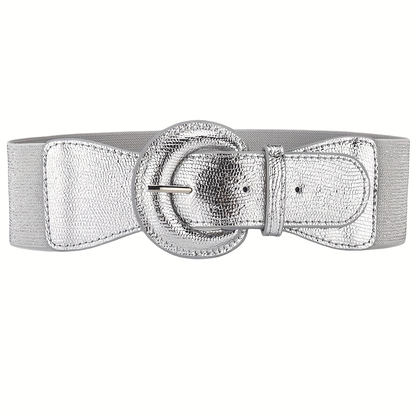 Bohemian Style Croc Pattern Belt w/ Drawstring Elastic Waistband