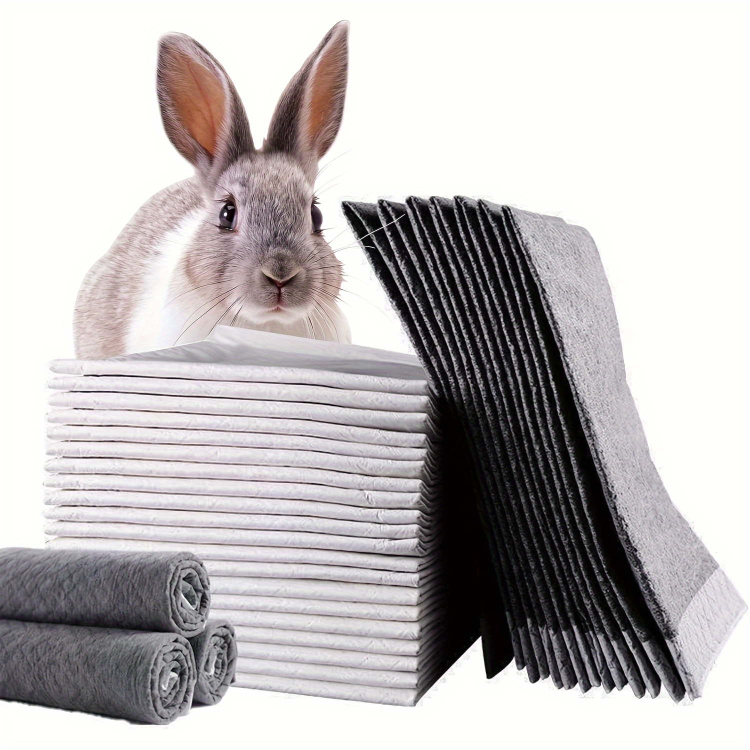 

50 Pieces High Absorbency Rabbit Urine Pads - Suitable For Small Animals: Rabbits, , , And More - Quick-drying Surface - Cage Liners, Litter Boxes, And Travel