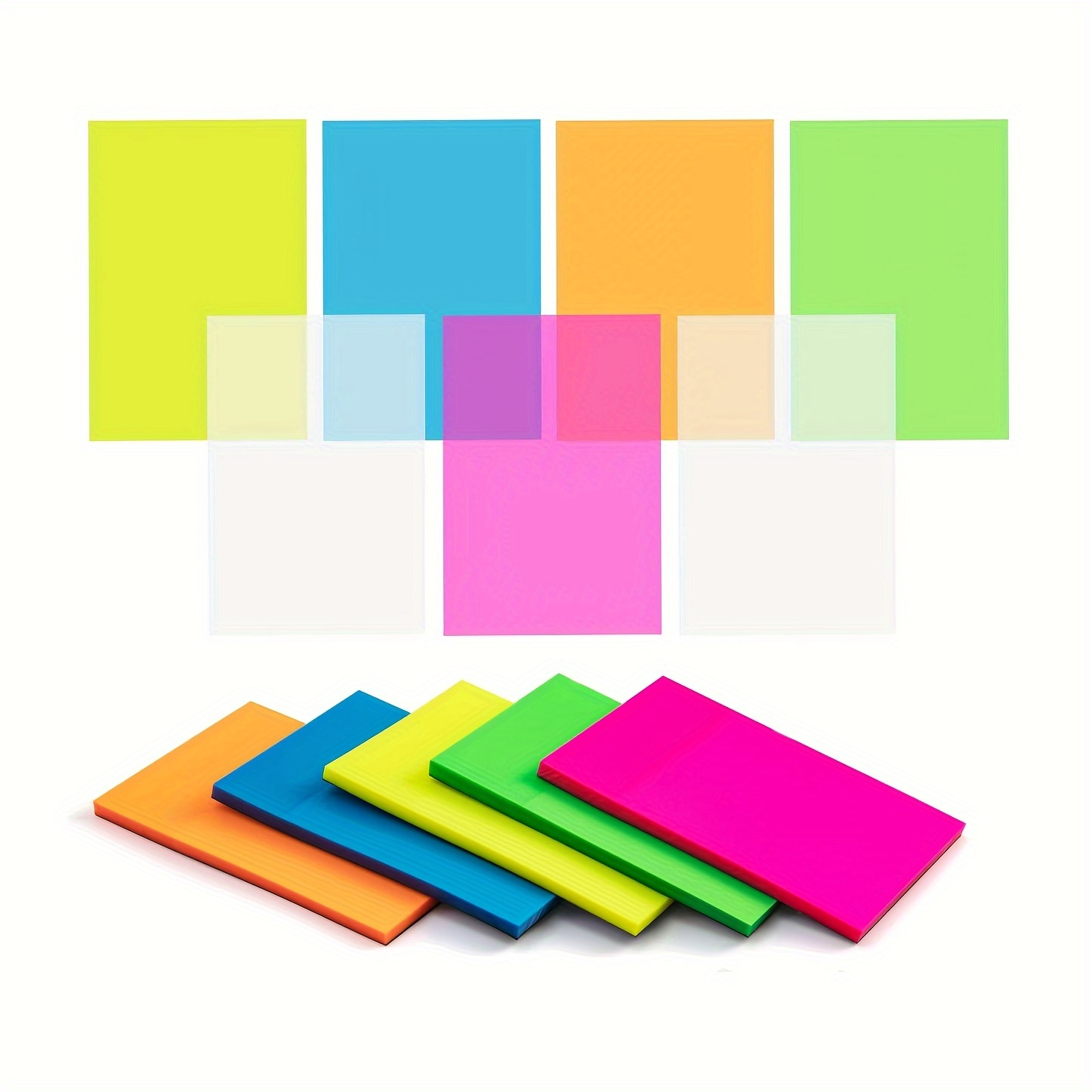 

Of 250 Sheets Waterproof Self-adhesive Pad, Transparent Sticky Notes, Suitable For Home, Office And School