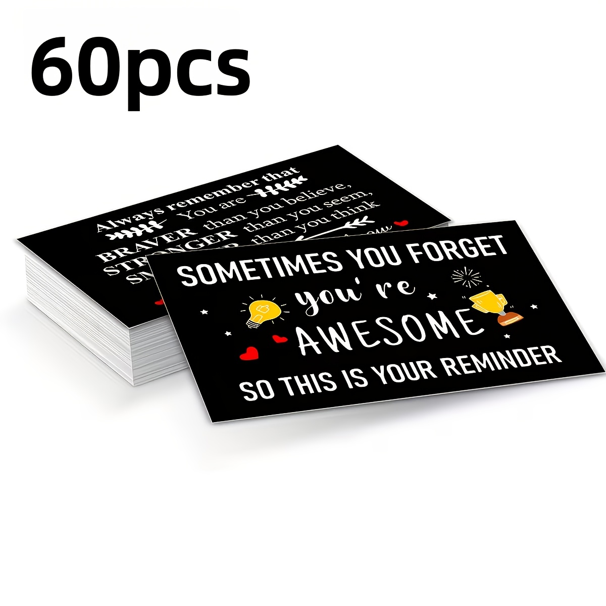 TEMU 60/100 Inspirational Encouragement Cards, Mini Thank You Notes For Healthcare Professionals, Doctors, Nurses, Volunteers, Staff - "you Are Than
